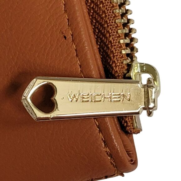 Weichen RFID Card Holder Wallet Brown Faux Leather‎ Folding Snap Closure ID - Picture 8 of 14